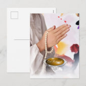 Carte de fête Eid Mubarak / Fille au hijab (Devant / Derrière)