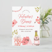 Carte de fête élégante pour la Saint-Valentin (Debout devant)