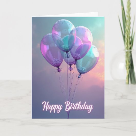 Carte de fête éthérée en forme de sphère (Devant)