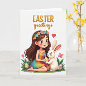 Carte de fête festive pour amis (Fleur jaune)