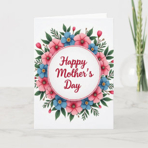 Carte de Fête Fleur en Feutre