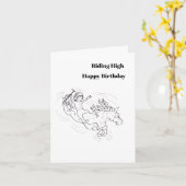Carte de Fête : Haut les sabots . (Fleur jaune)