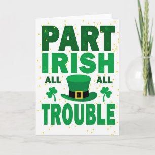 Carte de fête irlandaise Green Dots