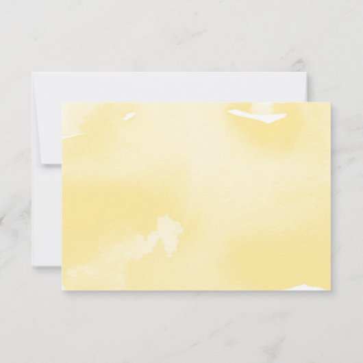 CARTE DE FÊTE JAUNE moderne (Dos)