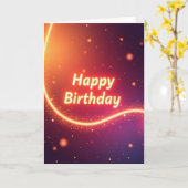 Carte de Fête Lumineuse (Fleur jaune)