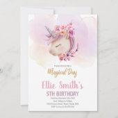 Carte de fête magique pour filles avec Accen or (Devant)