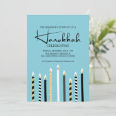 Carte de fête moderne Happy Hanoukka Candles (Debout devant)