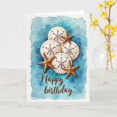 Carte de fête océanique (Fleur jaune)