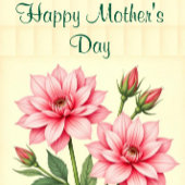 Carte de fête plat de la fête des mères