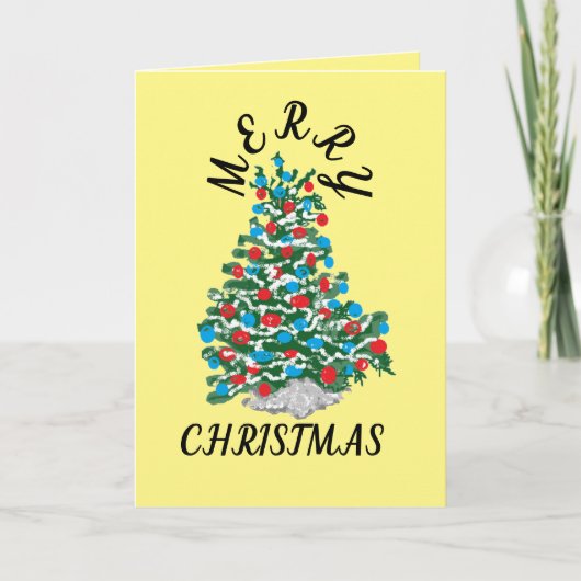 Carte de Fête Pliée : JOYEUX NOËL (Devant)