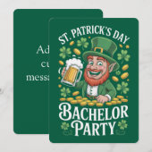 Carte de fête pour célibataire de la Saint-Patrick (Devant / Derrière)