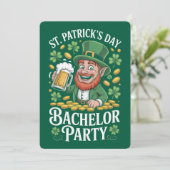 Carte de fête pour célibataire de la Saint-Patrick (Debout devant)