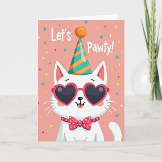 Carte de fête pour chat festive (Devant)