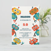 Carte de fête pour enfants modifiable pour garçons (Debout devant)