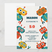 Carte de fête pour enfants modifiable pour garçons (Devant / Derrière)