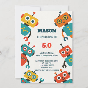 Carte de fête pour enfants modifiable pour garçons