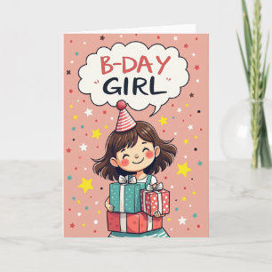 Carte de fête pour filles joyeuses