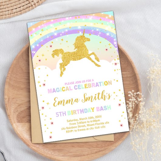 Carte de fête pour filles Sparkly & Magical