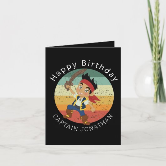 Carte de fête pour garçon pirate (Devant)