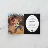 Carte de fête pour garçon pirate (Intérieur)