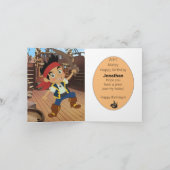 Carte de fête pour garçon pirate (Intérieur)