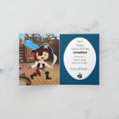 Carte de fête pour garçon pirate (Intérieur)