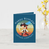 Carte de fête pour garçon pirate (Fleur jaune)