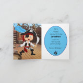 Carte de fête pour garçon pirate (Intérieur)