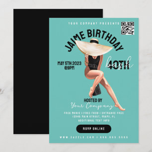 Carte de fête pour les 40 ans Club Style B