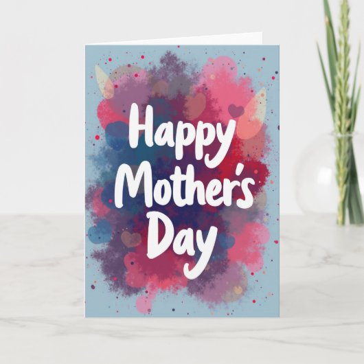 Carte de Fête pour Maman Rayée de Joie (Devant)