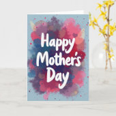 Carte de Fête pour Maman Rayée de Joie (Fleur jaune)