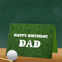 Carte de fête pour papa golfeur avec texte personn