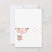 Carte de fête prénatale avec ours en peluche et ba (Devant)