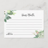 Carte de fête prénatale DEVON Greenery Time Capsul (Devant)