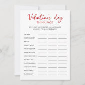 Carte de fête rapide pour la Saint-Valentin (Devant)