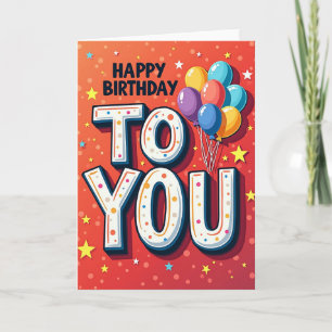 Carte de fête rayée Polka