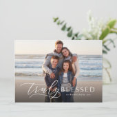 Carte de fête religieuse de Noël vraiment bénie (Debout devant)