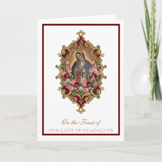 Carte de fête religieuse Vierge Marie Guadalupe es (Devant)