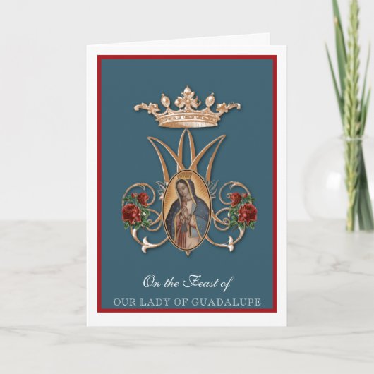 Carte de fête religieuse Vierge Marie Guadalupe es (Devant)