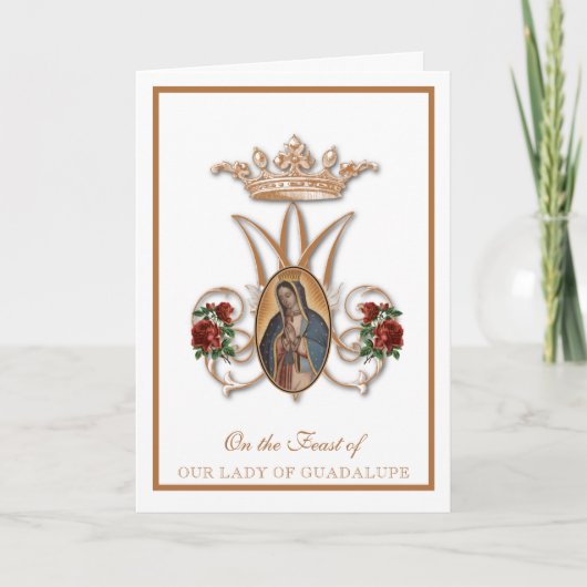 Carte de fête religieuse Vierge Marie Guadalupe es (Devant)