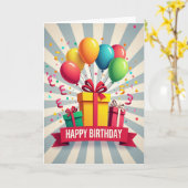 Carte de fête Sunburst (Fleur jaune)