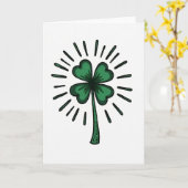 Carte de Fête Trèfle Émeraude (Fleur jaune)