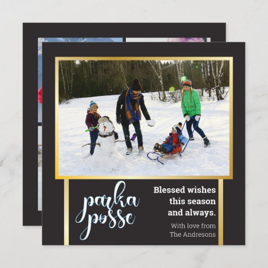 Carte de fête unique 🎄 Parka Posse de Noël (Devant / Derrière)