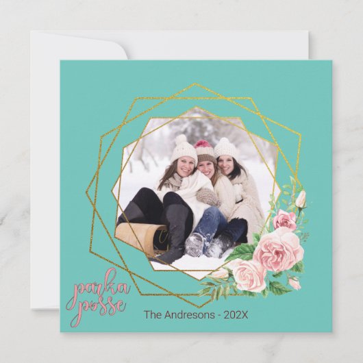 Carte de fête unique 🎄 Parka Posse de Noël (Devant)