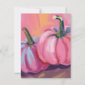 Carte de fêtes d'automne à l'aquarelle citrouilles (Devant)