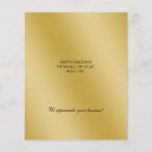 Carte de fêtes de Noël à budget arbre de Noël bleu (Dos)