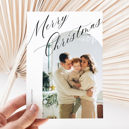 Carte de fêtes de script Boho élégant moderne