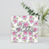 Carte de Fêtes Élégance Fleurs Joyeuses (Debout devant)