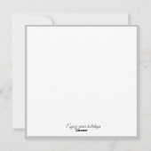Carte de Fêtes Élégance Fleurs Joyeuses (Dos)