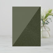 Carte de fêtes élégante en diagonale, verte mousse (Debout devant)